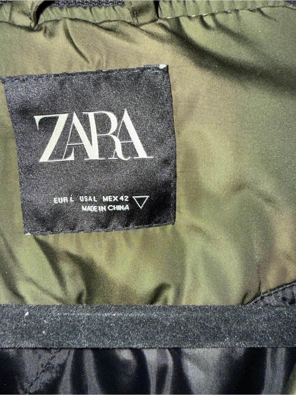 Zara Olive Green Bomber Jacket for Men‎ Sz L